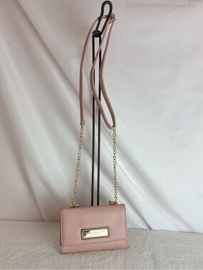 Marc New york Light Pink Crossbody Bag with detachable Gold Chain strap